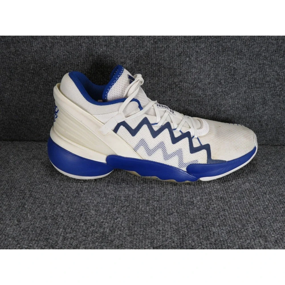 Adidas Men's D.O.N. Issue 2 Donovan Mitchell Shoes Size 14 White Royal Blue